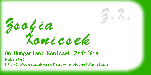 zsofia konicsek business card